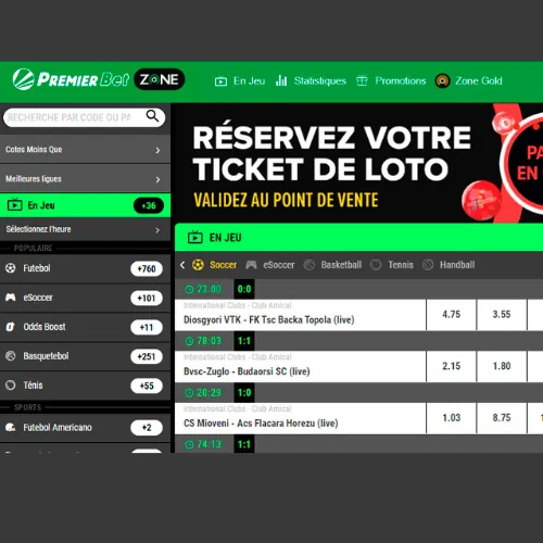 Ouvrez le site Web Premier Bet Zone